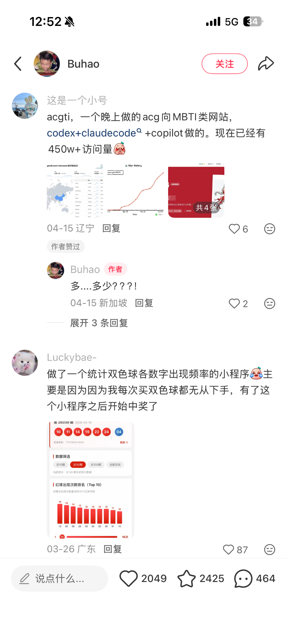 小红书案例：ACG MBTI 网站